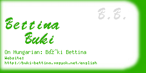 bettina buki business card